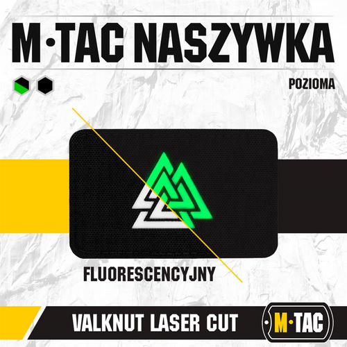 M-Tac - Laserem řezaná vodorovná záplata Valknut - černá - 51164299