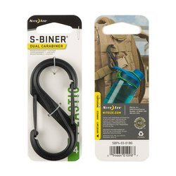 Nite Ize - S-Biner #4 Plastic Black Gate - černý - SBP4-03-01BG