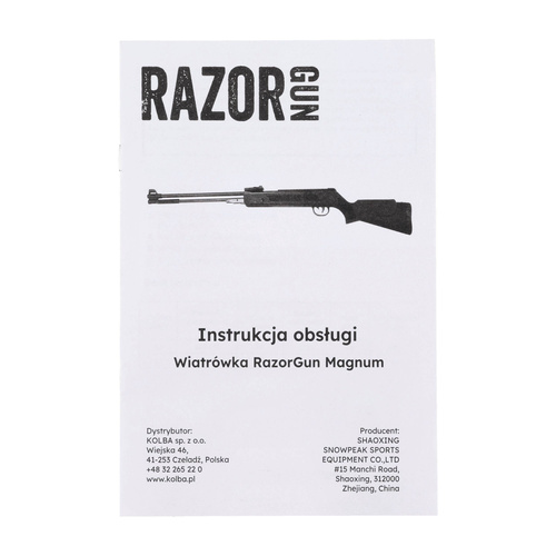 RazorGun - Vzduchovka Magnum s puškohledem 4x20 - 5,5 mm - Polymer - Černá - WF600P 5,5
