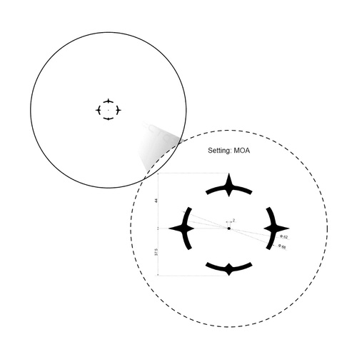 Vector Optics - Prism Sight Paragon 1x18 X-Mini - Černá - SCPS-M10