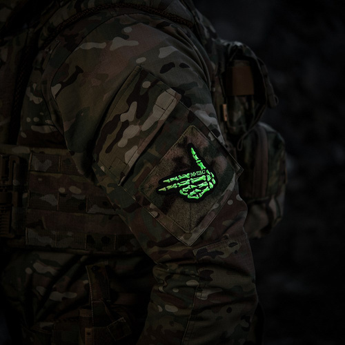 M-Tac - Nášivka s motivem kostlivce - výšivka - 500D Cordura - černá - 51375002