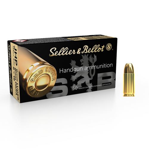 Sellier&amp;Bellot - 9x19 Para JHP Hollow Point pistolové střelivo 124 gr/ 8,0 g.