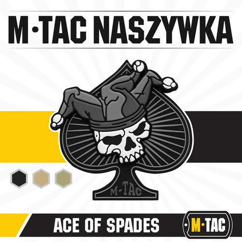 M-Tac - Záplata s pikovým esem - 3D PVC - černá/bílá - 51108236