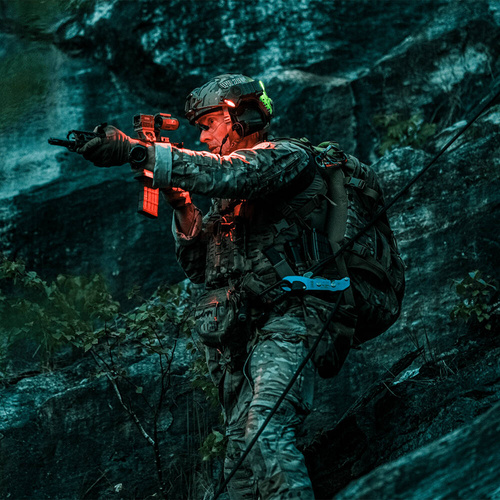 Mactronic - Taktická svítilna Storm 1LP na přilbu - LED RGB - IR - Olive Drab - THL0051