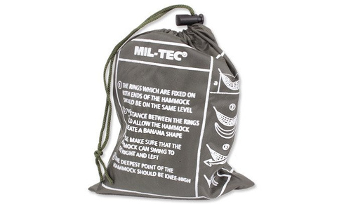 Mil-Tec - Houpací síť - Malá - Nosnost až 120 kg - Zelená - 14443000