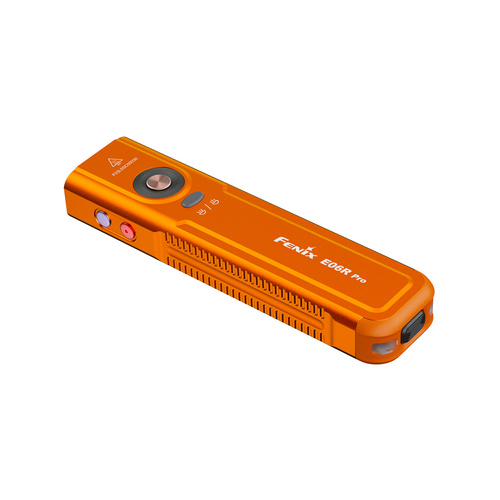 Fenix - Svítilna na klíče E06R Pro - 1600 lm - USB-C - UV/Laser - Orange - E06R.15112