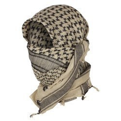 Mil-Tec - Šátek na hlavu Arafat - bavlna - Khaki-Černá - 12611000
