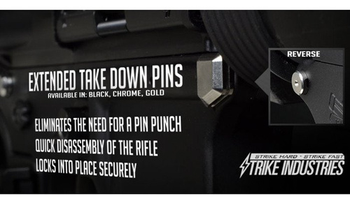 Strike Industries - Prodloužené čepy pro AR - černé - SI-AR-EPTP-BK