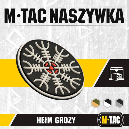 M-Tac - Egeshelm 3D PVC nášivka - černá / červená / bílá - 51221233