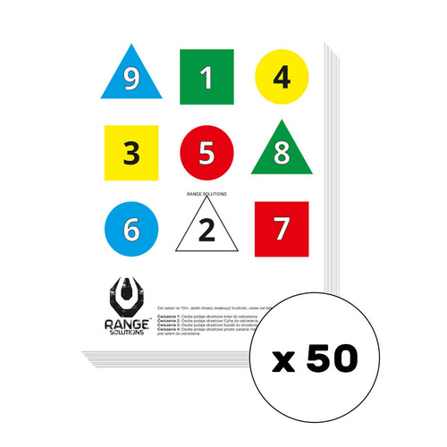 Range Solutions - Střelecké terče - 50 kusů - RAN-31-019062-00