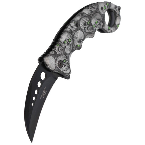 Herbertz Solingen - Zavírací nůž Karambit Skulls Design - AISI 420 - 572413