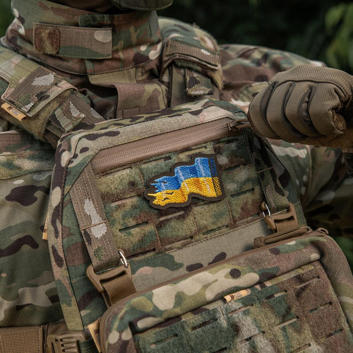 M-Tac - nášivka s vlajkou Ukrajiny - výšivka - Cordura 500D - levá - zelená Ranger - 51298023