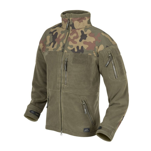 Helikon - Mikina Fleece Infantry - Olive Green/PL Woodland - BL-INF-HF-18