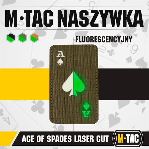 M-Tac - nášivka Pikové eso - Cordura 500D - Ranger Green / Fluorescent - 51109239