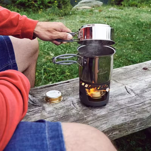 Esbit - Cestovní vařič Spirit se dvěma hrnci - 985 ml - Stříbrná - CS985ST