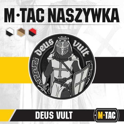 M-Tac - 3D PVC nášivka Deus Vult - černá - 51116236