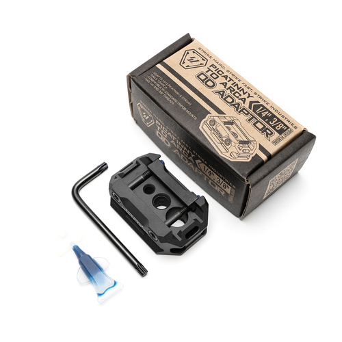 Strike Industries - Adaptér pro Picatinny Arca také 1/4" a 3/8" - QD závěs - SI-ARCA-TRI-PADA-BK