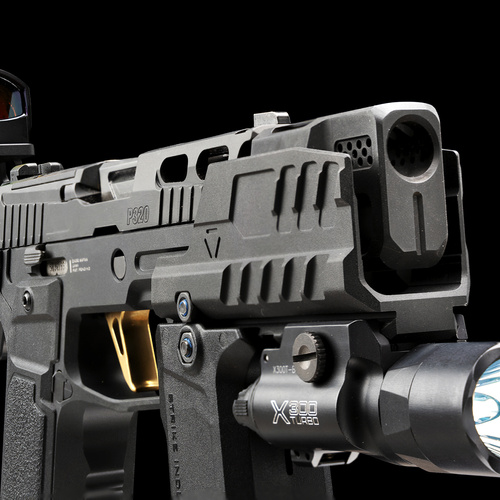Strike Industries - Štít proti výbuchu Hyper pro pistole SMC Alfa/Bravo - Černý - SI-SMC-BS-S