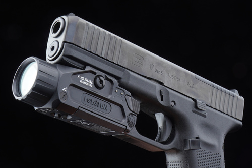 Holosun - taktická zbraňová svítilna Dual - 17 000 cd - IR/zelený laser - Černá - P.ID Dual