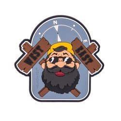 Helikon - PVC nášivka - Beardman OUTBACK - šedá - OD-BMO-RB-19