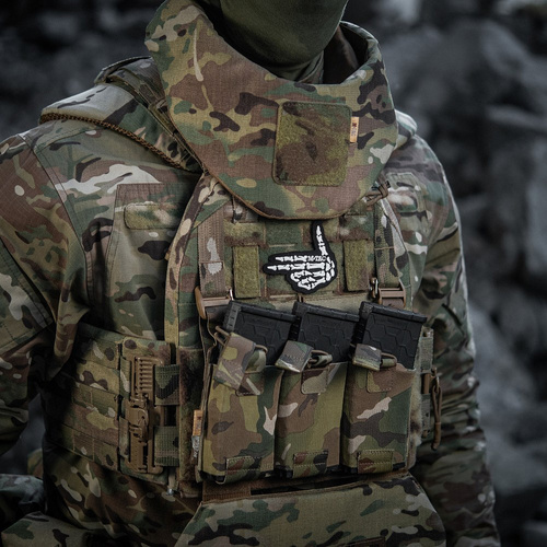 M-Tac - Nášivka s motivem kostlivce - výšivka - 500D Cordura - černá - 51375002