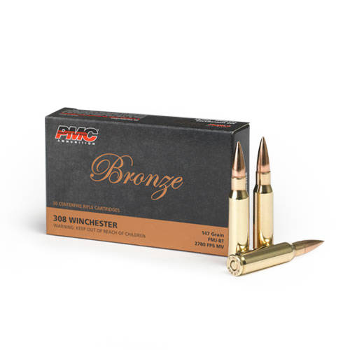 PMC - Bronze Boat Tail .308 WIN 147 gr / 9,53 g FMJ puškové střelivo - 308A.