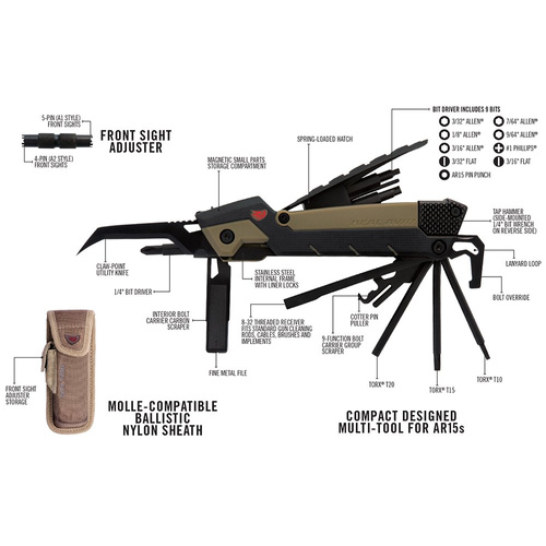 Real Avid - Multitool na údržbu zbraní Gun Tool Pro - AR-15 - AVGTPROAR