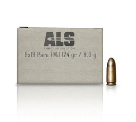 Reelaborated Sport Ammunition ALS 9 x 19 Para FMJ 124 gr / 8,0 g - 250 kusů