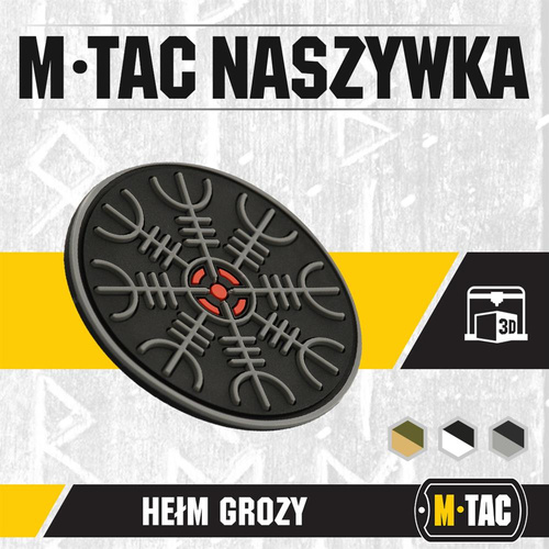 M-Tac - Nášivka Helm of Terror - 3D PVC - černá/šedá - 51221211