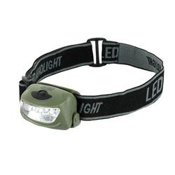 M-Tac - 4+1 LED svítilna s hlavou - 18 lumenů - olivová - MTC-HL-022-OD