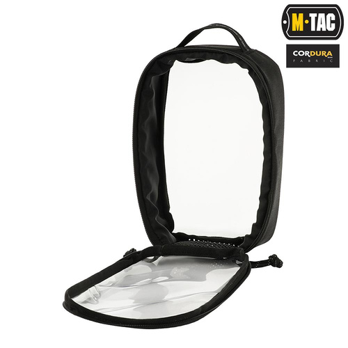 M-Tac - Malý průhledný organizér Elite - 22 x 14 cm - černý - 10147002-S