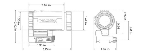 Holosun - Lupa HM3XT - 3x - Flip & QD Mount