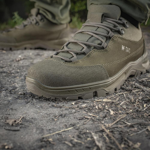 M-Tac - Patrol R Tactical Sneakers - kůže - olivová - 30203901