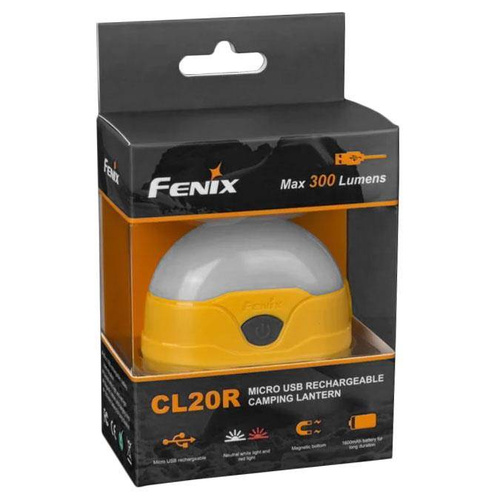 Fenix - CL20R kempingová lampa s dobíjecí baterií 1600mAh - 300 lm - žlutá - 039-534