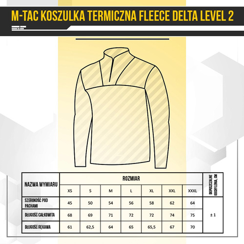 M-Tac - Pánské tričko Thermal Delta Level 2 - Black - 70002002