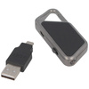 ASP - Sapphire USB LED hliníková dobíjecí svítilna - černá - 53600