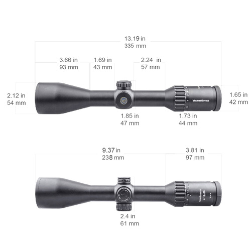 Vector Optics - Puškohled Continental 2-12x50 - SFP - SCOM-15