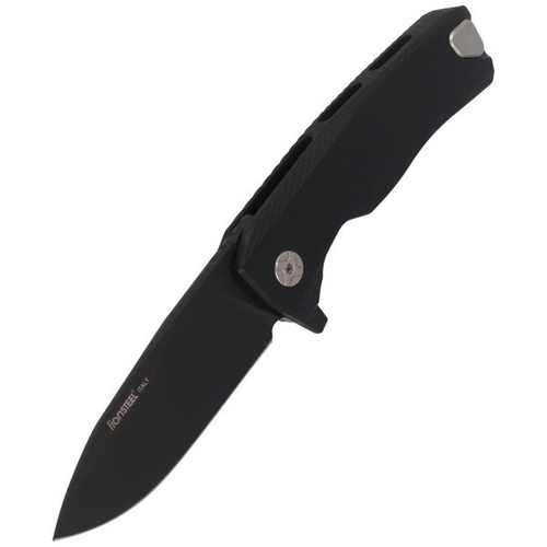 LionSteel - Zavírací nůž s hliníkovou černou / černou čepelí - ROK A BB