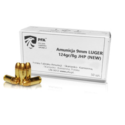 PFA - Pistolové střelivo 9 x 19 Para JHP Hollow Point 124 gr / 8 g - 50 nábojů