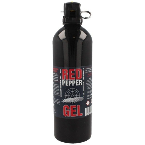 Grafitově červený pepřový sprej - gel - HJF - 750 ml - černý - 11700-H-BLK