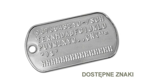 Psí známka - stříbrná + text Minted