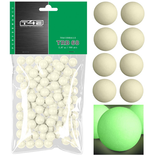 Umarex - T4E Performance TRB Tracer Rubber Balls Cal. .68 - 100 ks - fluorescenční - 2.4494