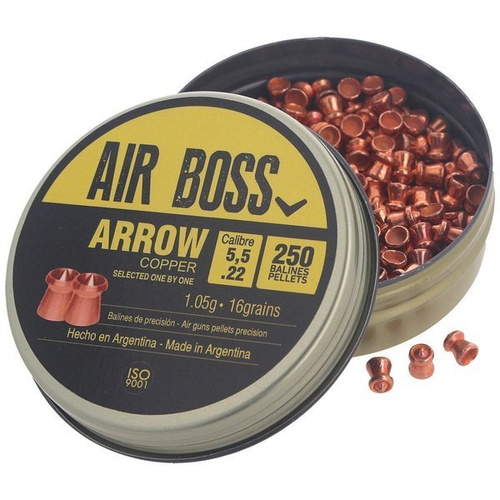 Apolo - Air Boss Arrow Copper Airgun Pellets - .22 / 5,5 mm - 250 ks - E30100