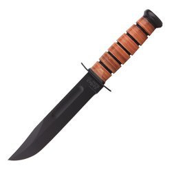 Ka-Bar 1320 - Nůž s jedním označením - kožené pouzdro