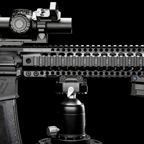 Strike Industries - Adaptér pro Picatinny Arca také 1/4" a 3/8" - QD závěs - SI-ARCA-TRI-PADA-BK