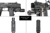 Strike Industries - Štít proti výbuchu Hyper pro pistole SMC Alfa/Bravo - Černý - SI-SMC-BS-S