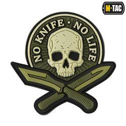 M-Tac - No Knife - No Life 3D PVC náplast - Olive - 51128001