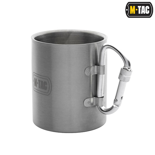 M-Tac - termohrnek s karabinou - 280 ml - nerezová ocel - chrom - 60008012