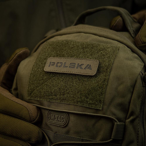 M-Tac - nášivka Polsko 25x80 - laserem řezaná - černá / zelená Ranger - 51004123