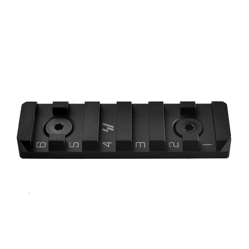 Strike Industries - LINK KeyMod / M-LOK lišta - 6 slotů - černá - LINK-RS-6